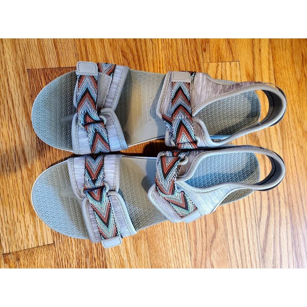 Muk luks sandals Roller Style Hook and Loop Strappy Size 9 - Picture 2 of 10